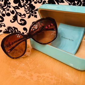 Tiffany & Co. Brown Butterfly Crystal Sunglasses